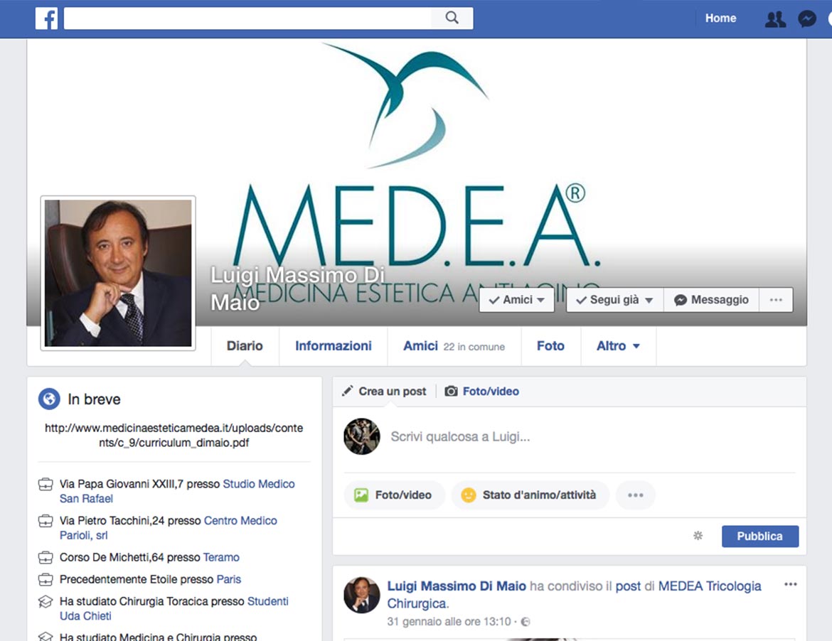 medea estetica pagina facebook luigi di maio